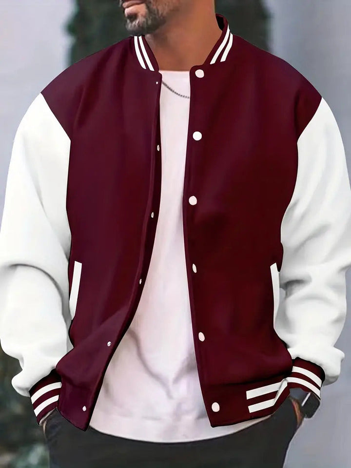 Chaqueta de béisbol informal de hombre para otoño