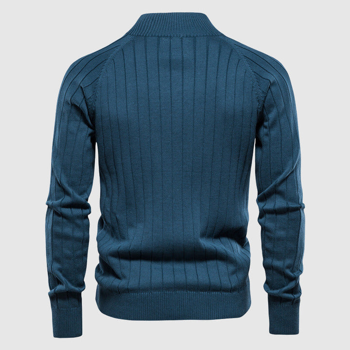 Zyan – Sudadera Cardigan con Cremallera Completa para Hombre en Algodón