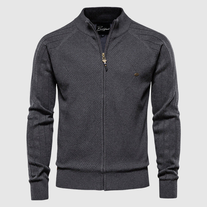 Zyan – Sudadera Cardigan con Cremallera Completa para Hombre en Algodón