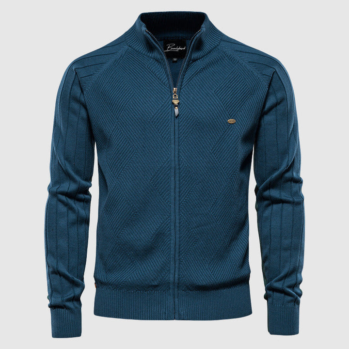 Zyan – Sudadera Cardigan con Cremallera Completa para Hombre en Algodón