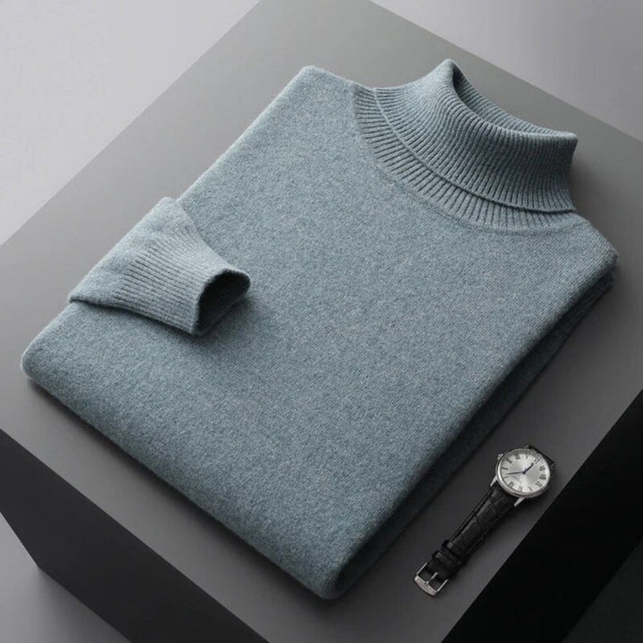 Suéter de Cuello Alto para Hombre – Capa Elegante con Apariencia Refinada