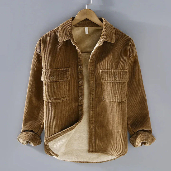 Camisa de pana: camisa de hombre cálida, vintage y casual