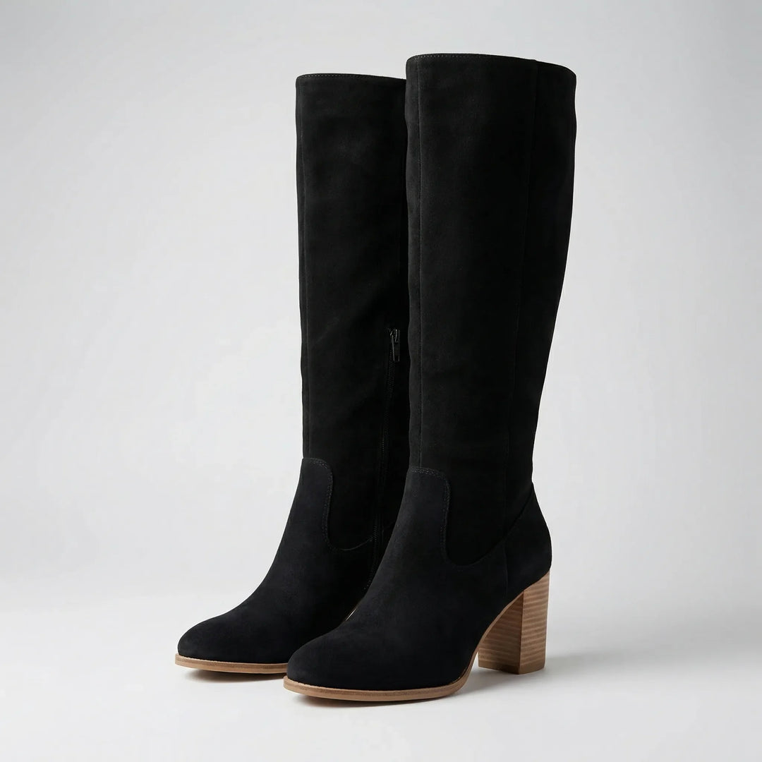 Kneeva - Bota de tacón de bloque hasta la rodilla