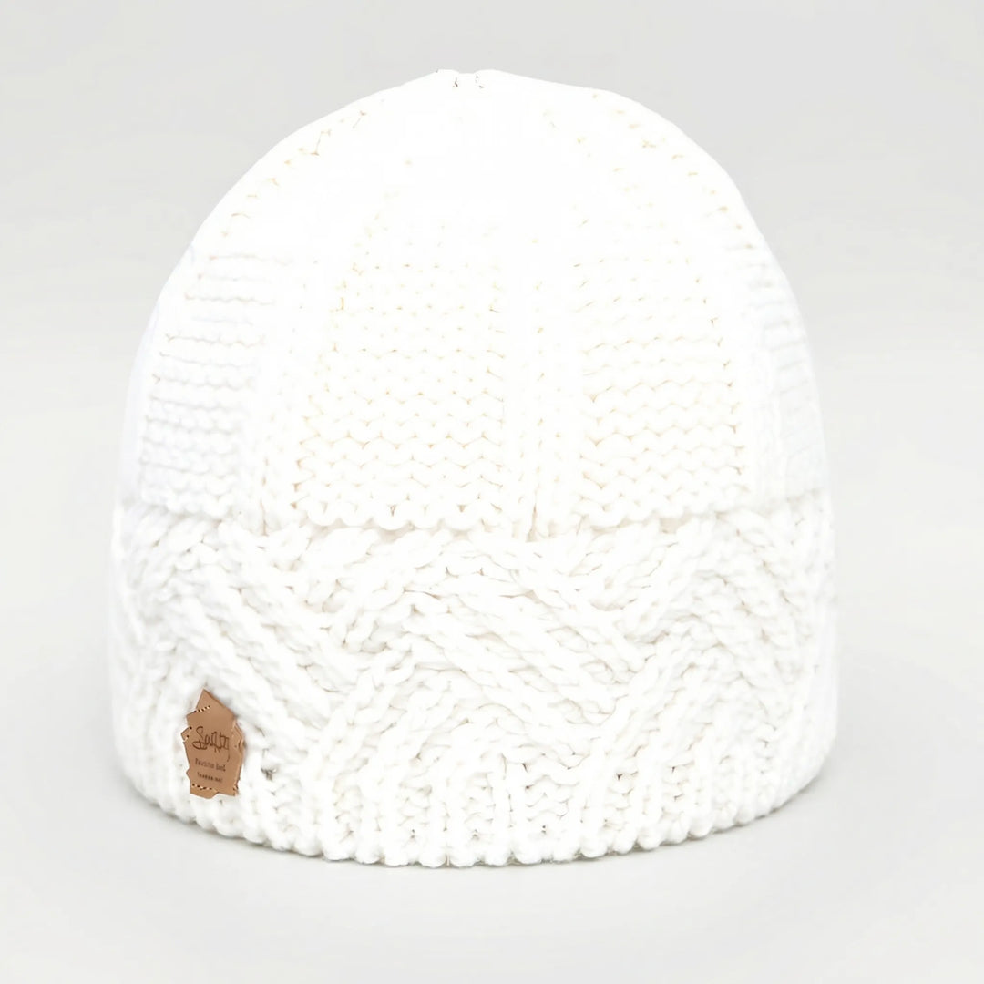 Knitova - Gorro de punto acanalado con puño doblado