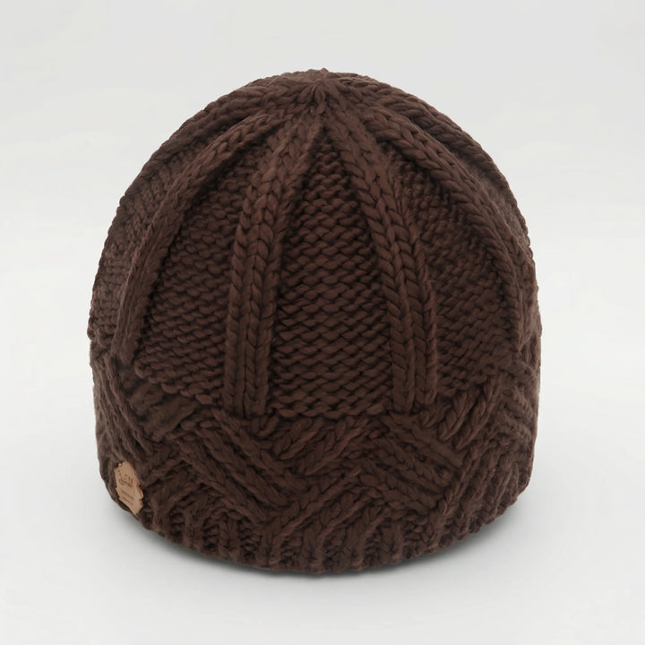 Knitova - Gorro de punto acanalado con puño doblado