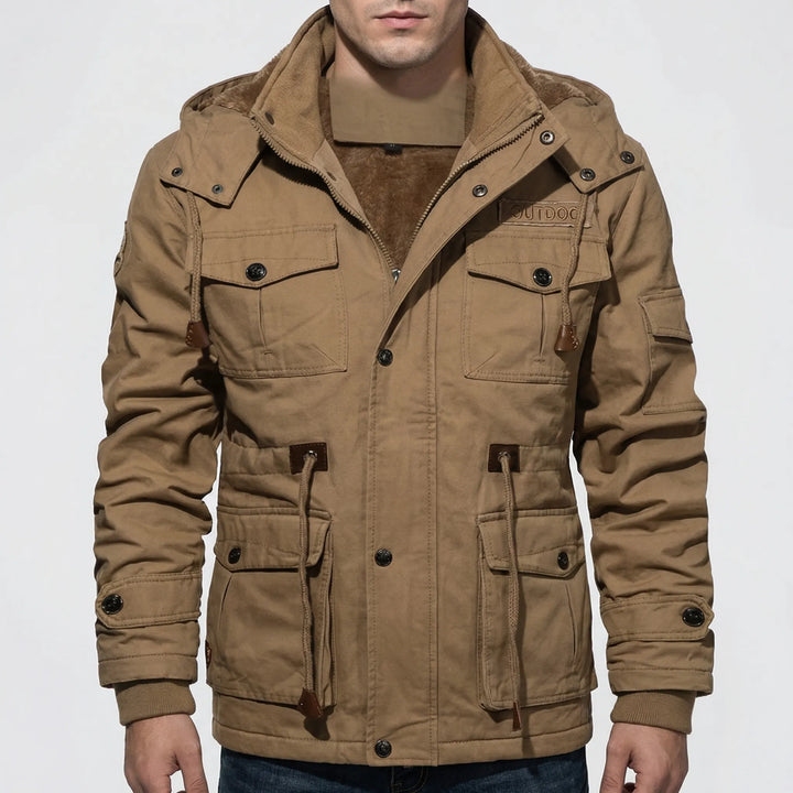 Koldveil - Chaqueta de invierno para hombre con forro polar