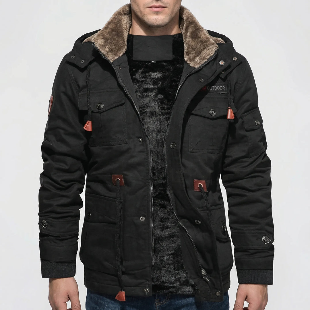 Koldveil - Chaqueta de invierno para hombre con forro polar