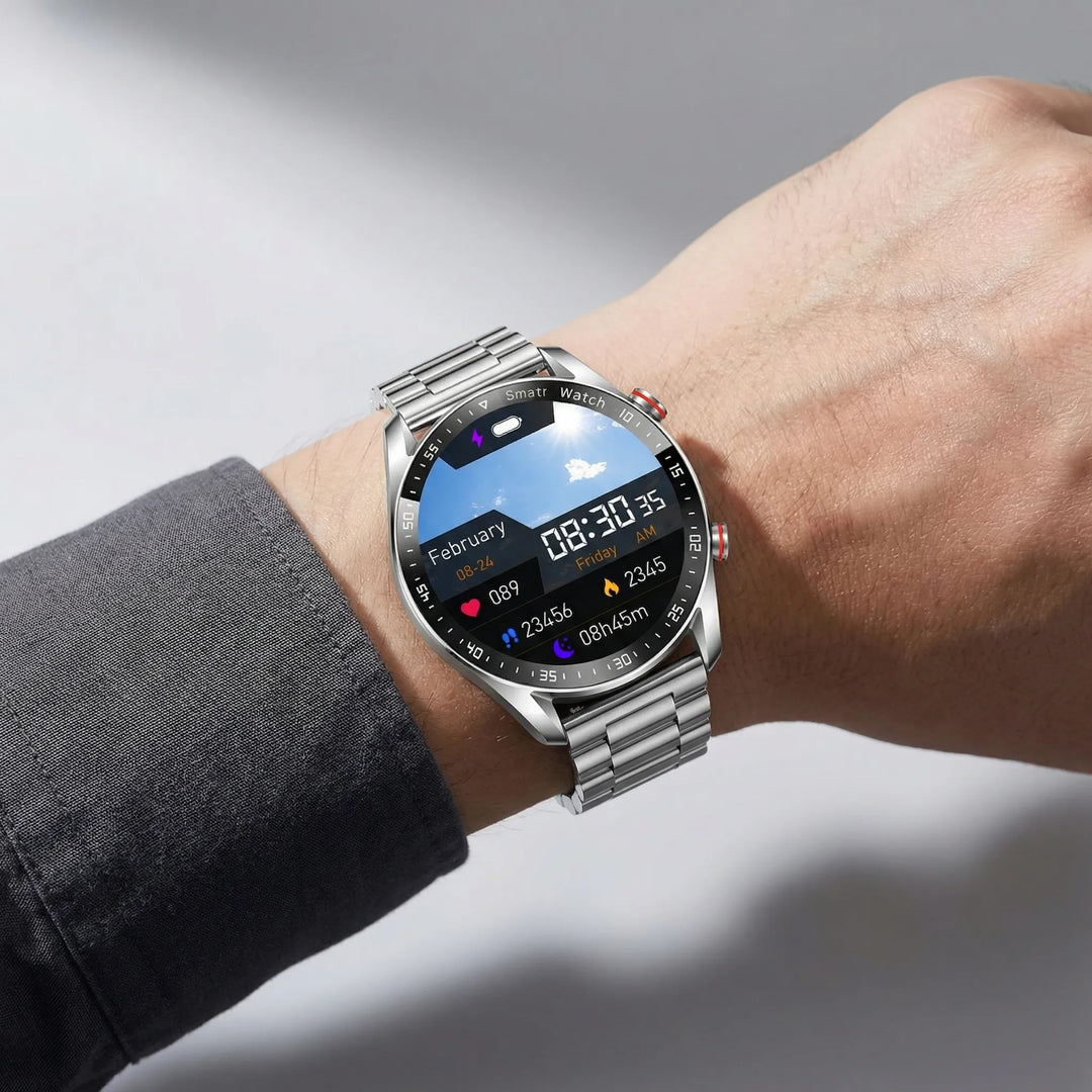 Kronova - Reloj inteligente con esfera redonda para el seguimiento de la salud