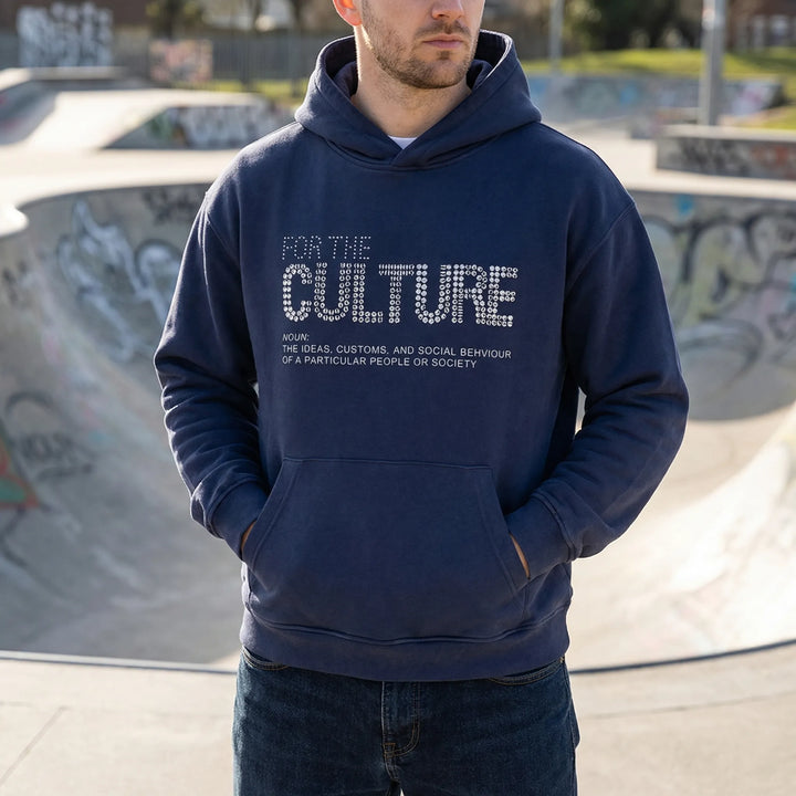 Kultivex - Sudadera con capucha extragrande con estampado gráfico