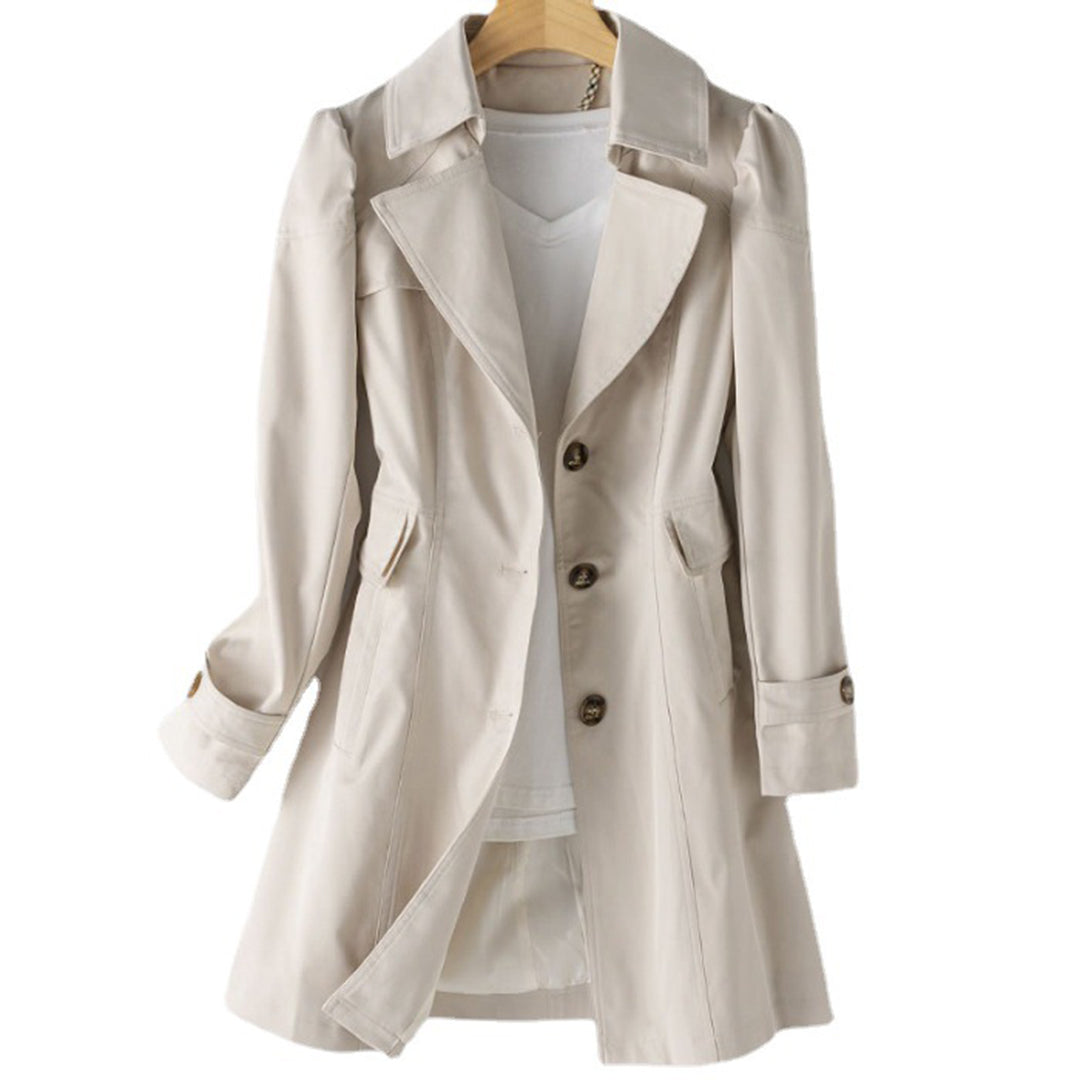 Luciba – Abrigo Trench de Media Temporada para Mujeres