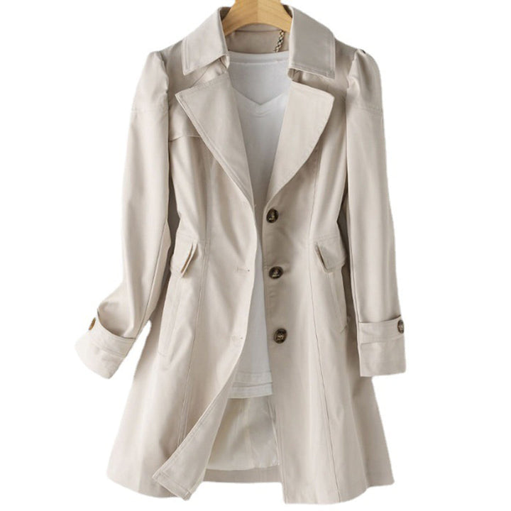 Luciba – Abrigo Trench de Media Temporada para Mujeres