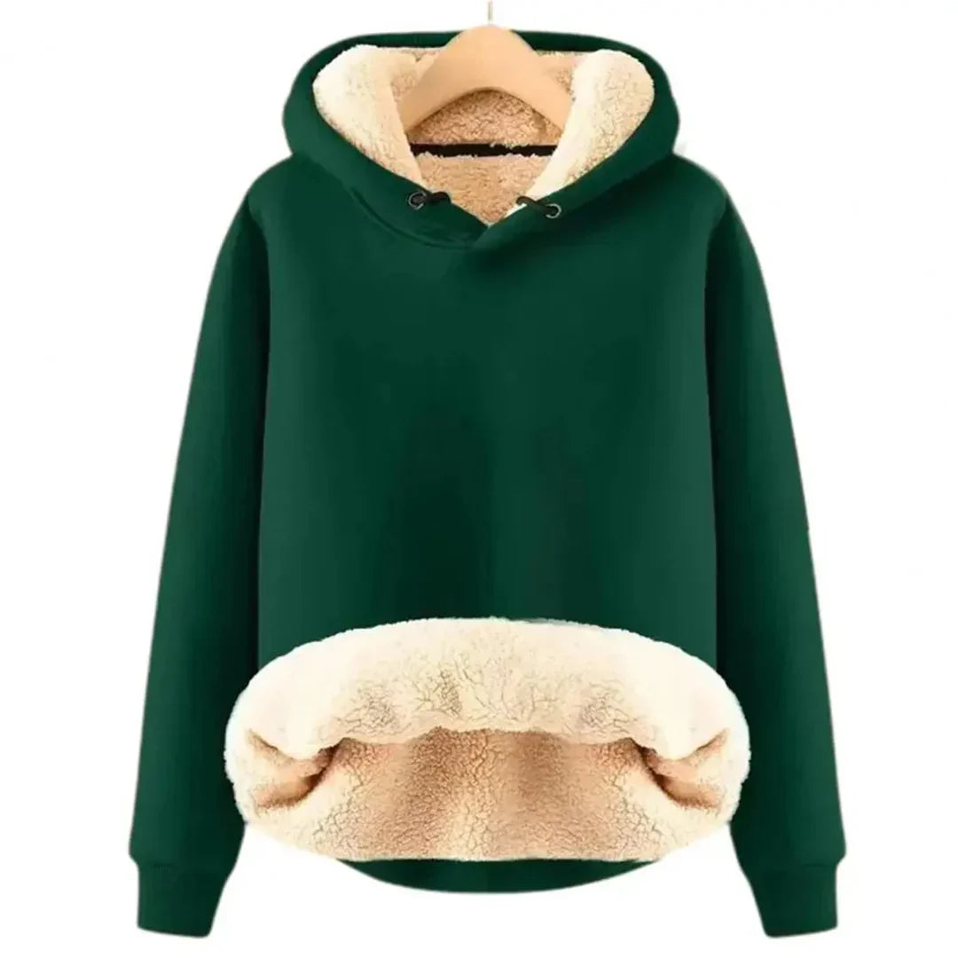 Sudadera con capucha para mujer, suave y cálida, con un cómodo forro polar