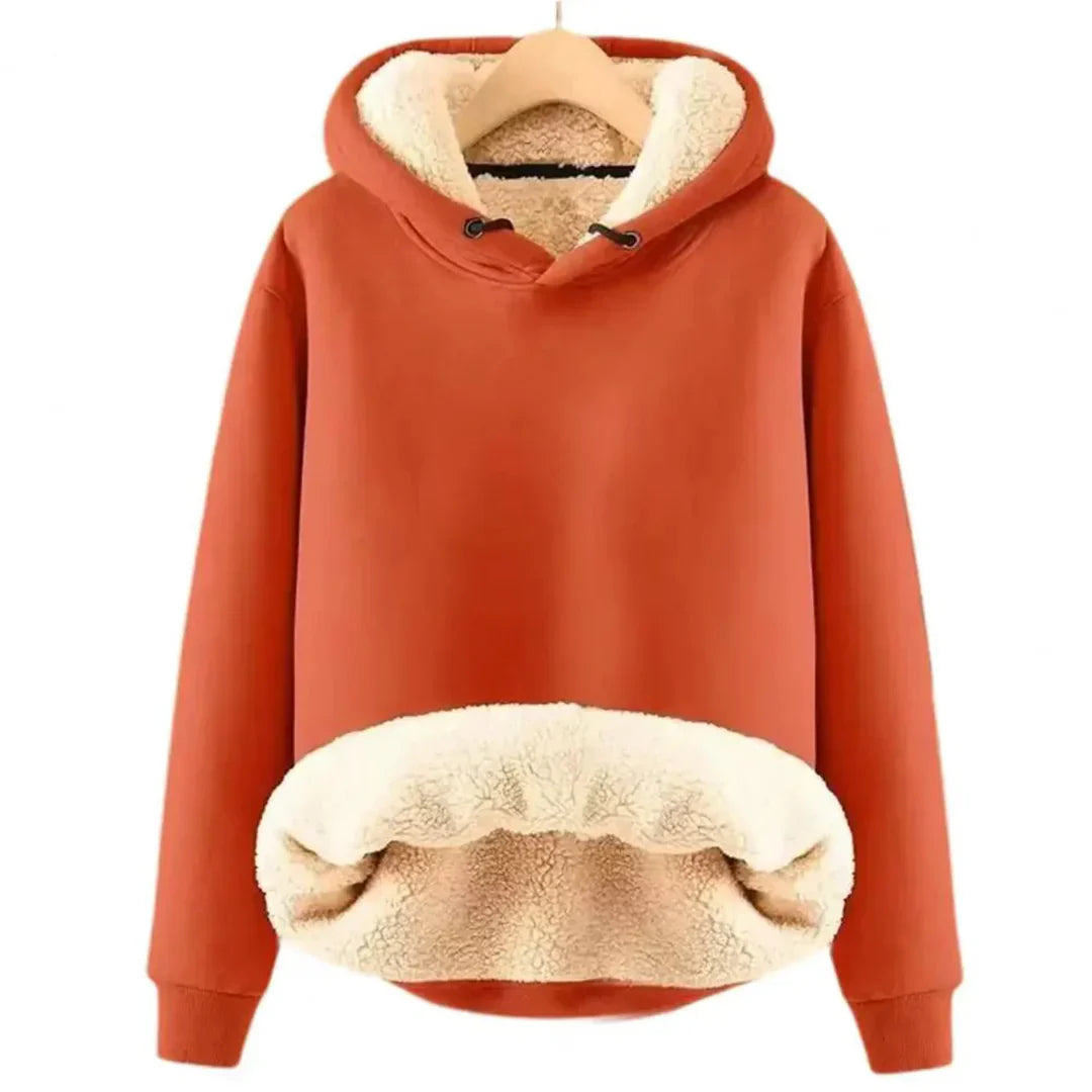 Sudadera con capucha para mujer, suave y cálida, con un cómodo forro polar