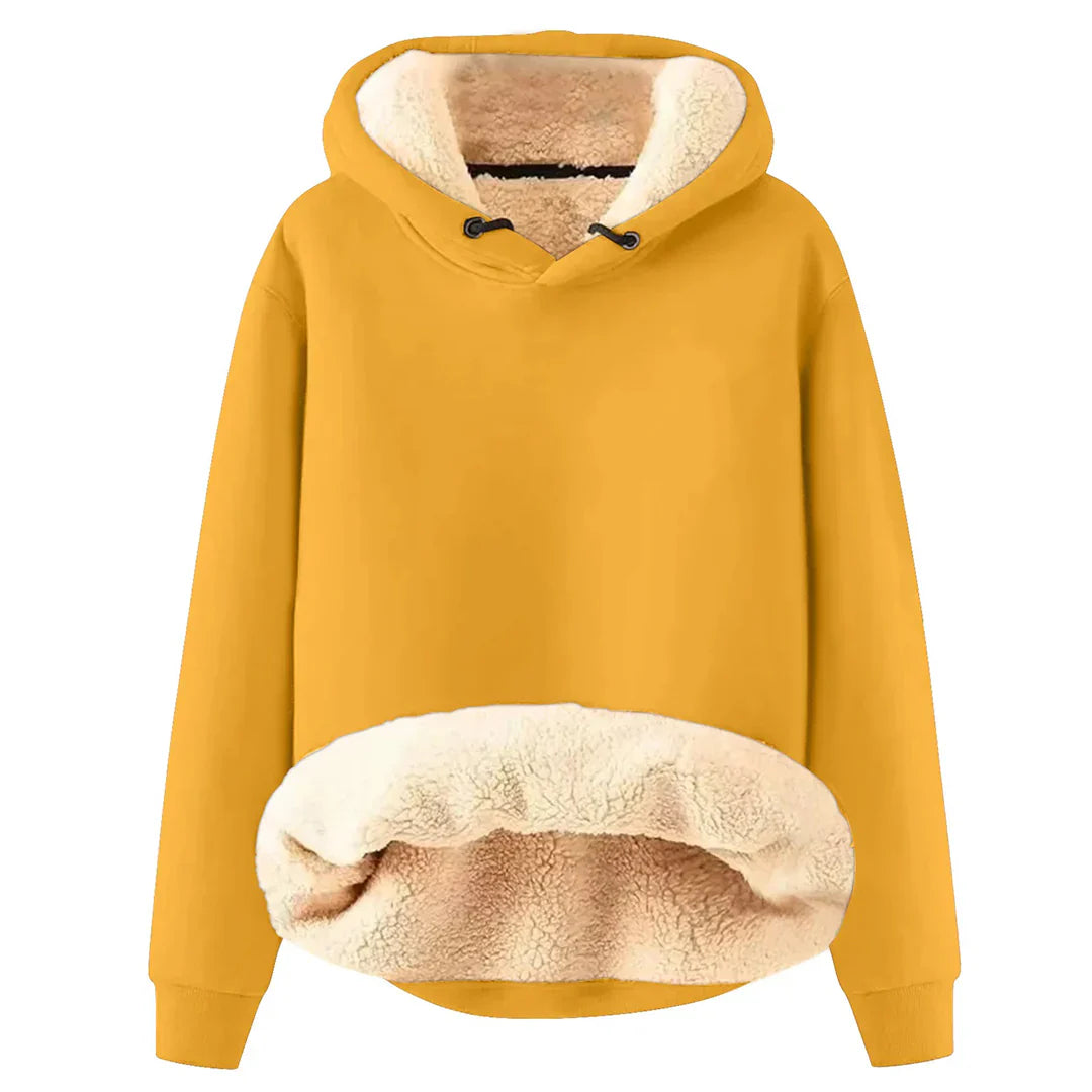 Sudadera con capucha para mujer, suave y cálida, con un cómodo forro polar