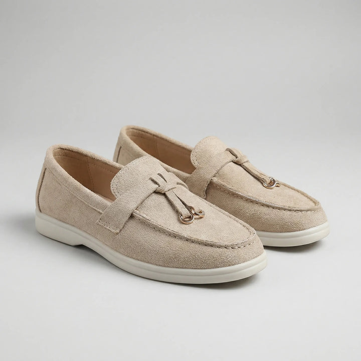 Loafly - Mocasín plano sin cordones para mujer