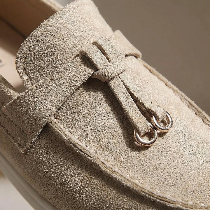Loafly - Mocasín plano sin cordones para mujer