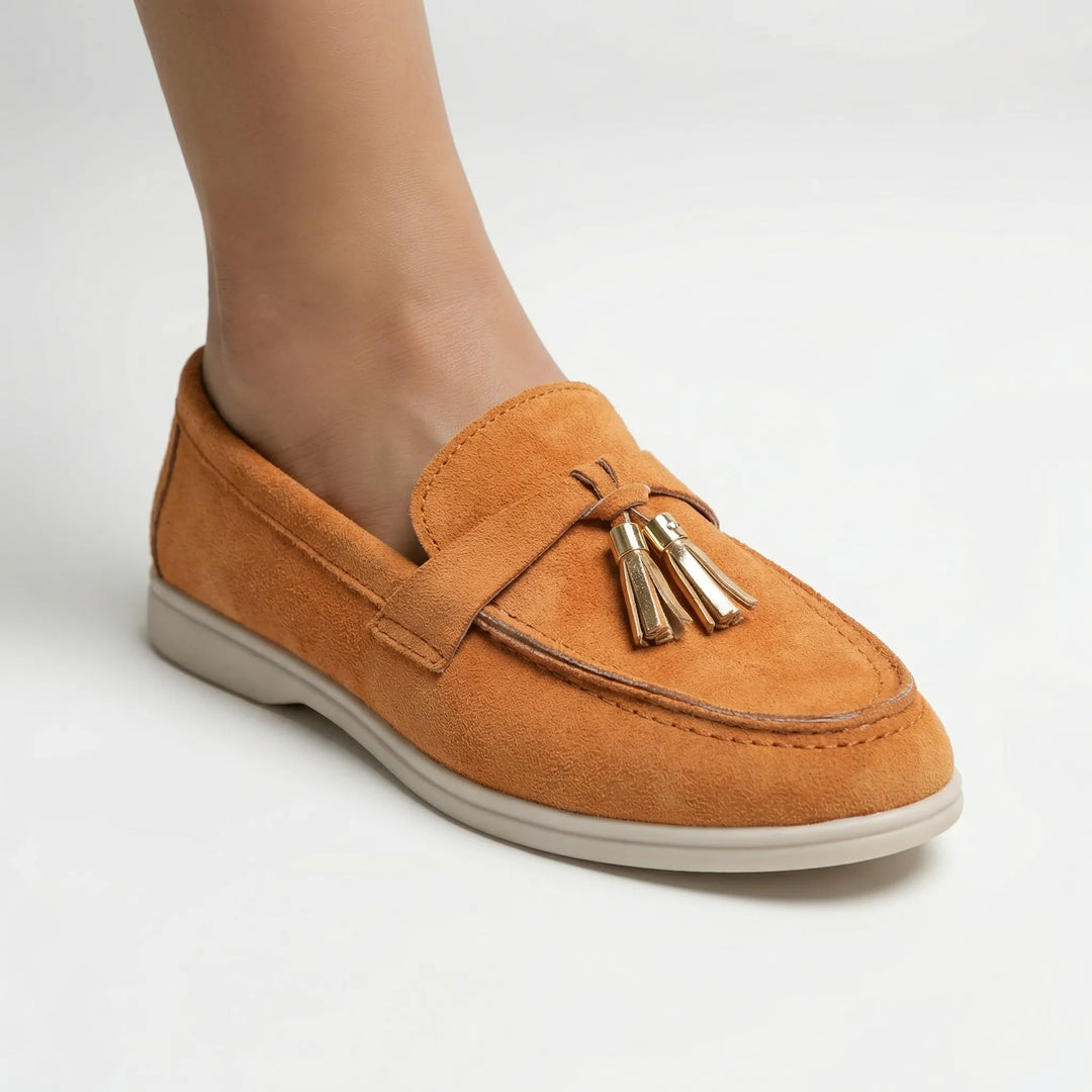 Loafly - Mocasín plano sin cordones para mujer