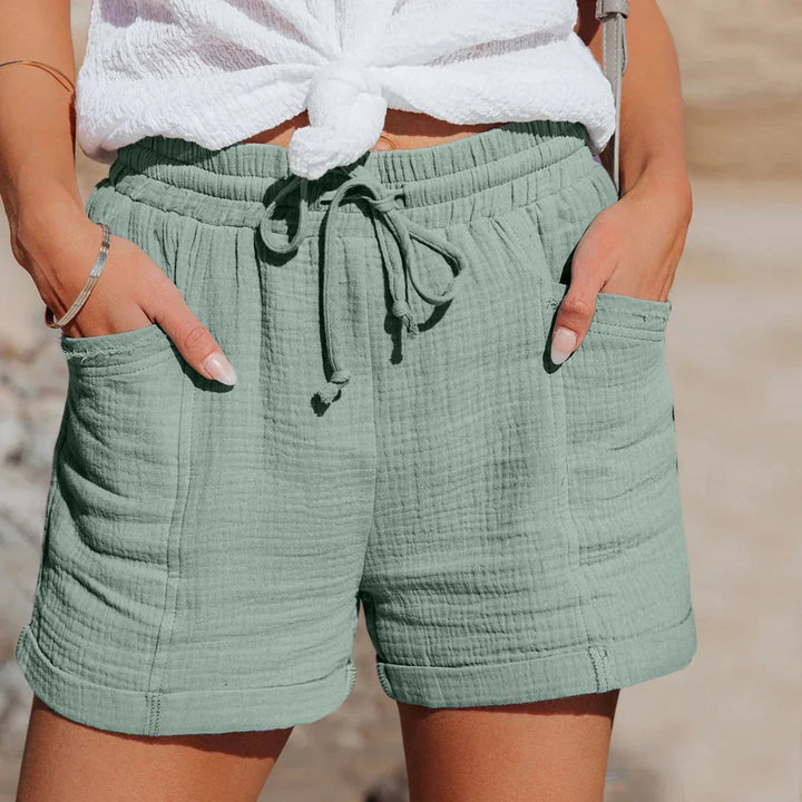 Pantalones Cortos Casuales con Cordón para Mujeres