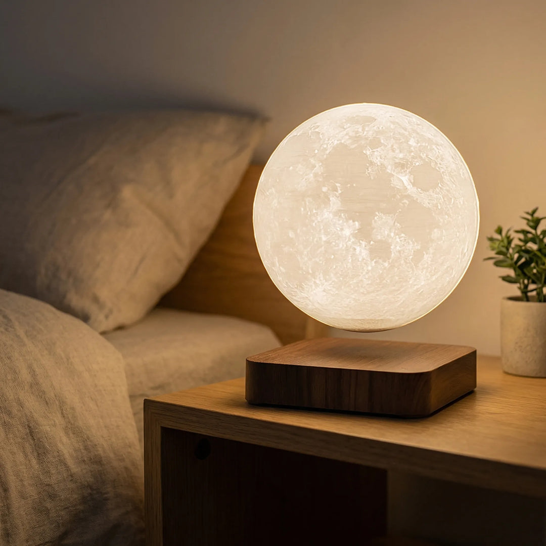 Lunarvex - Lámpara lunar LED de levitación magnética