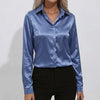 Blusa con Botones Frontales Acabado Satinado