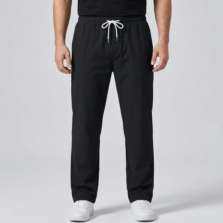 Luxtrend - Pantalones de pierna recta con cintura elástica