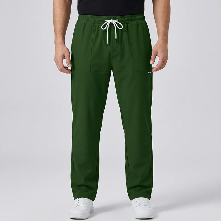 Luxtrend - Pantalones de pierna recta con cintura elástica