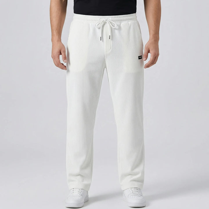 Luxtrend - Pantalones de pierna recta con cintura elástica