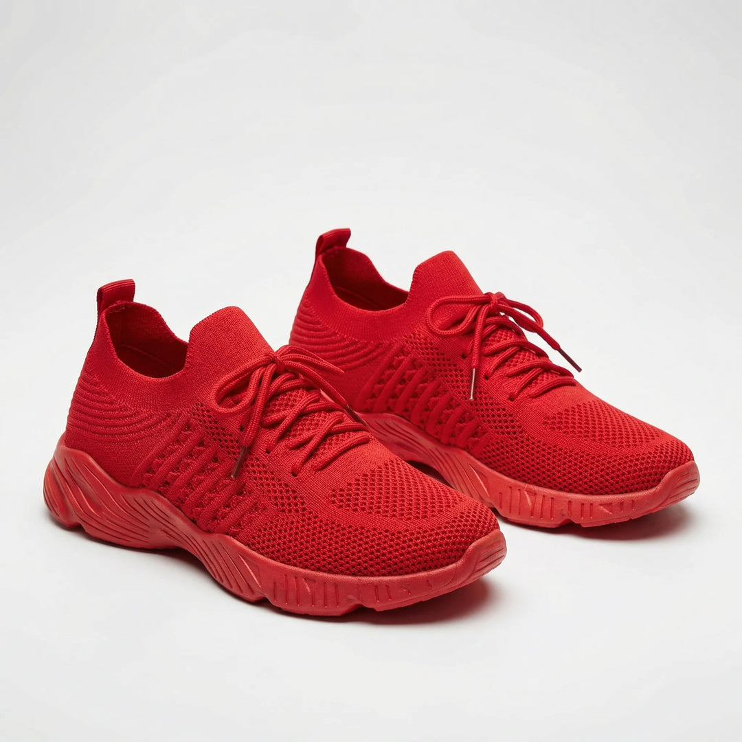 Lyvora - Zapatillas de punto transpirables con cordones