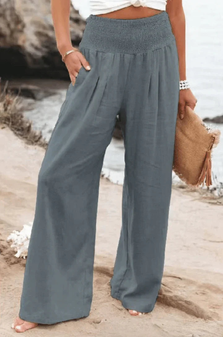 Pantalones palazzo elásticos y elegantes para mujer