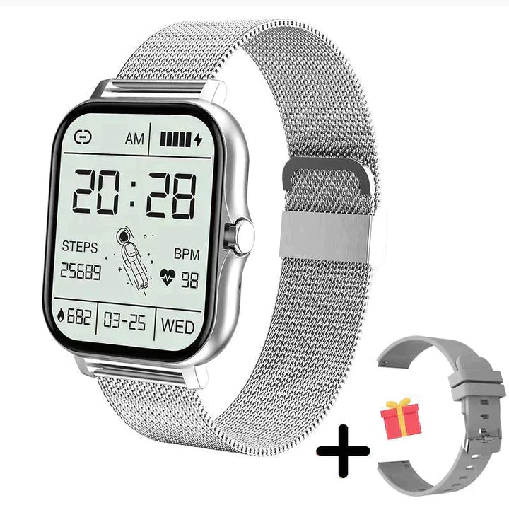 Reloj Inteligente Fitness, Llamadas Bluetooth y Monitoreo de Salud