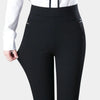 Pantalones elásticos de cintura alta con corte cómodo