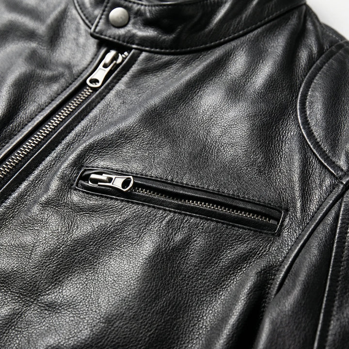 Maverik - Chaqueta clásica estilo motociclista con cremallera