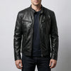 Chaqueta Clásica con Cremallera Estilo Moto para Hombres