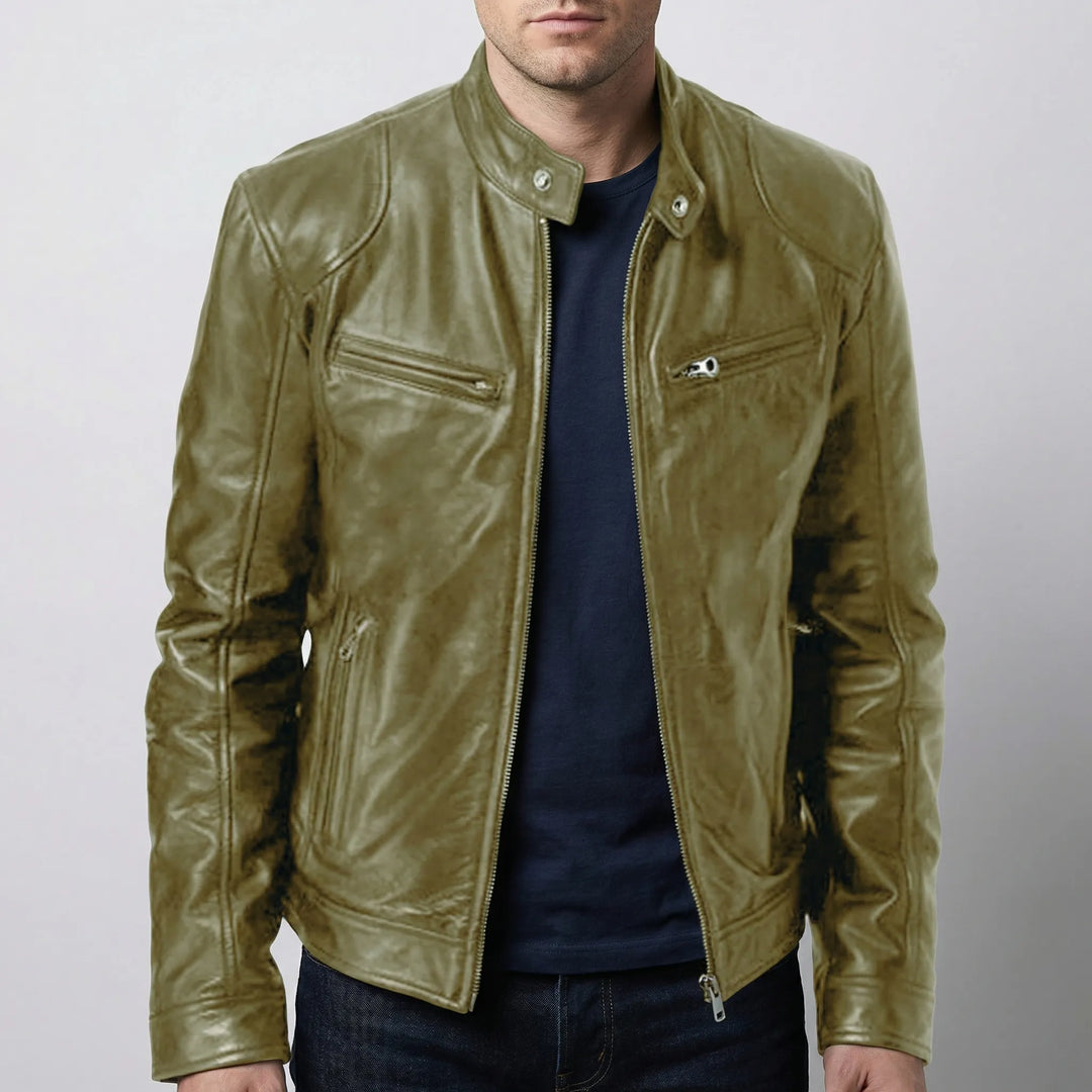 Maverik - Chaqueta clásica estilo motociclista con cremallera