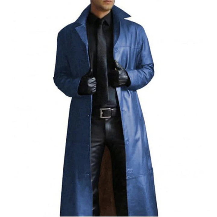 Abrigo largo de invierno de imitación de piel para hombre