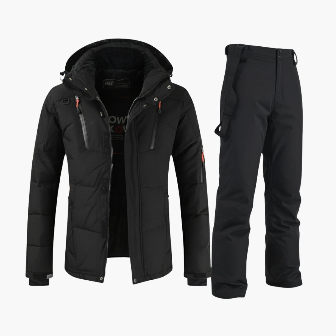 Conjunto de Esquí para Hombres – Chaqueta con Capucha y Pantalones