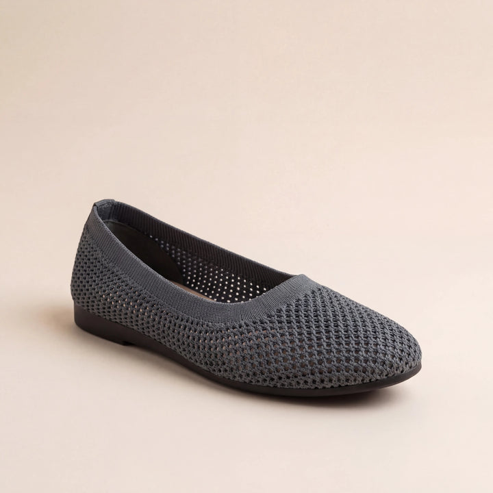 Meshori - Zapatos planos sin cordones de malla transpirable