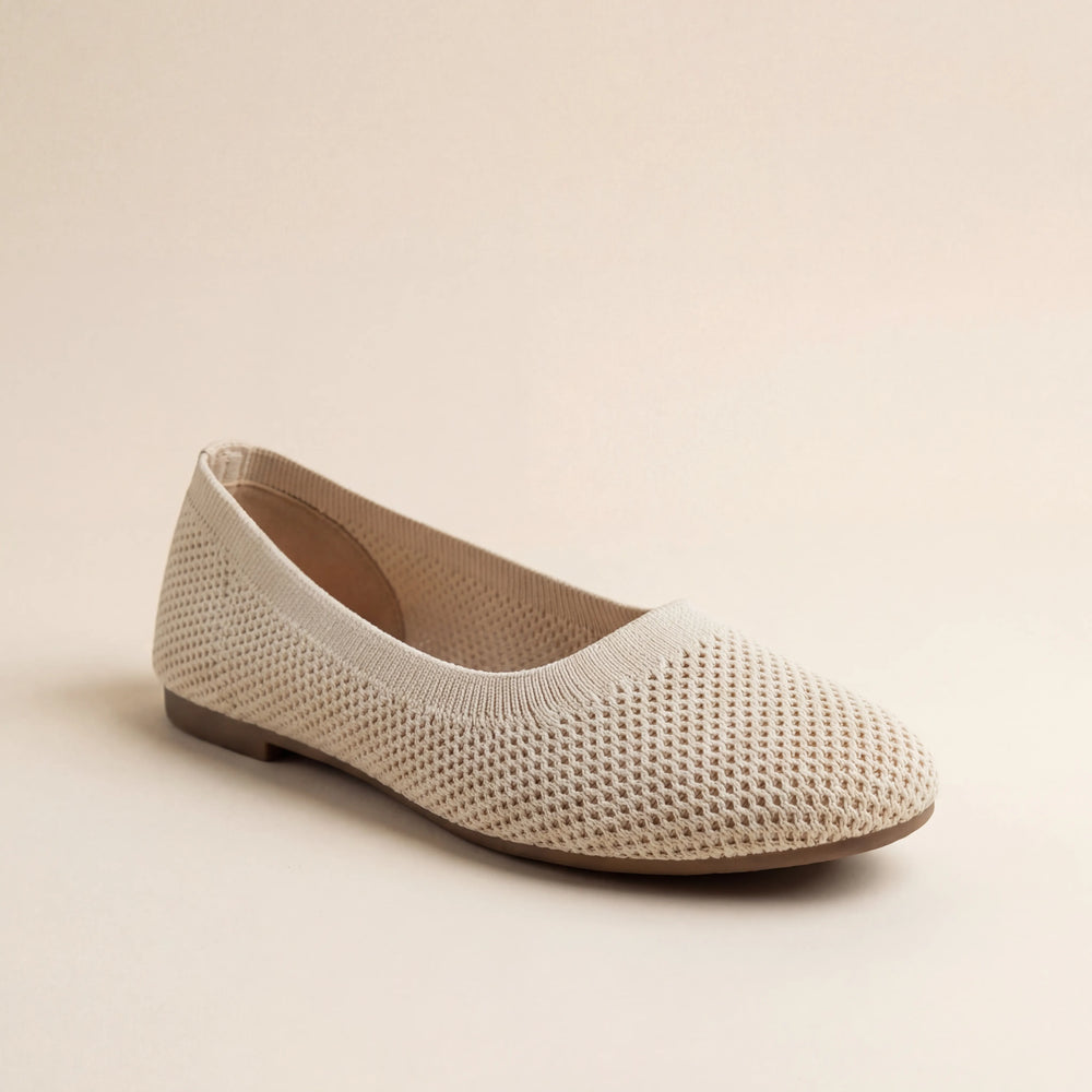 Meshori - Zapatos planos sin cordones de malla transpirable