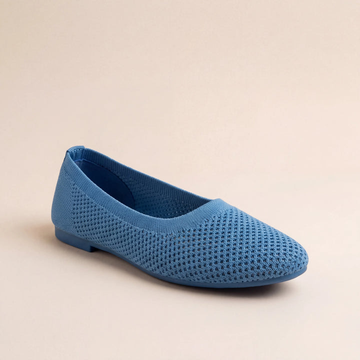 Meshori - Zapatos planos sin cordones de malla transpirable