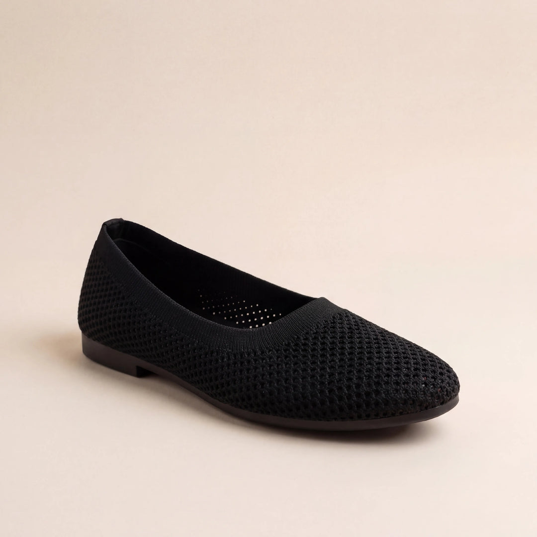 Meshori - Zapatos planos sin cordones de malla transpirable