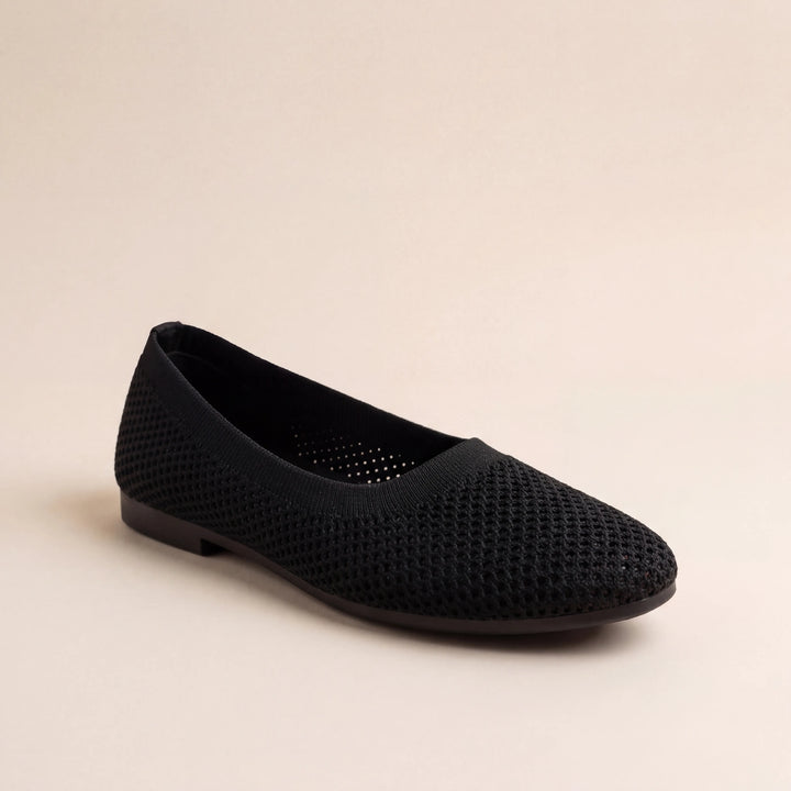 Meshori - Zapatos planos sin cordones de malla transpirable