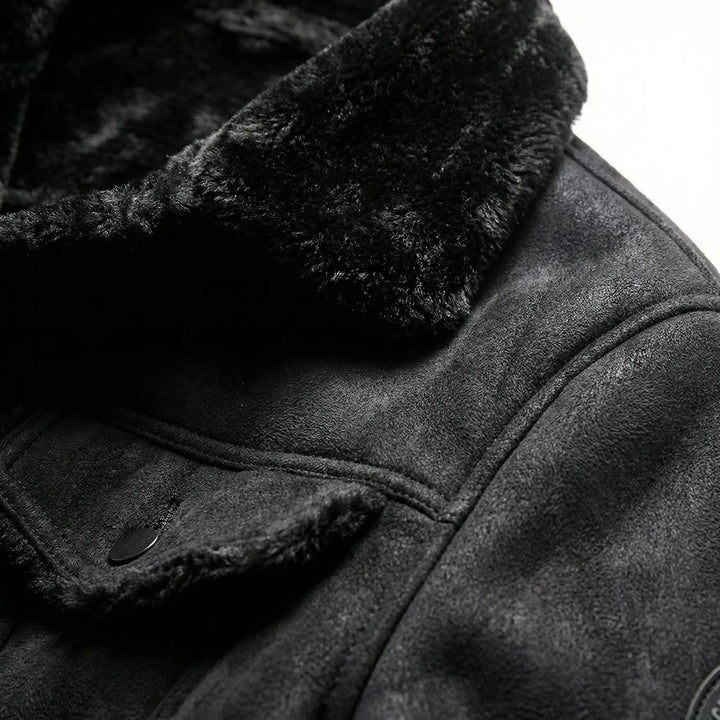 Mottrek - Chaqueta de moto con acabado de ante y forro polar