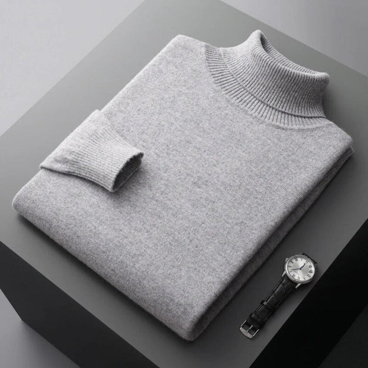 Suéter de Cuello Alto para Hombre – Capa Elegante con Apariencia Refinada