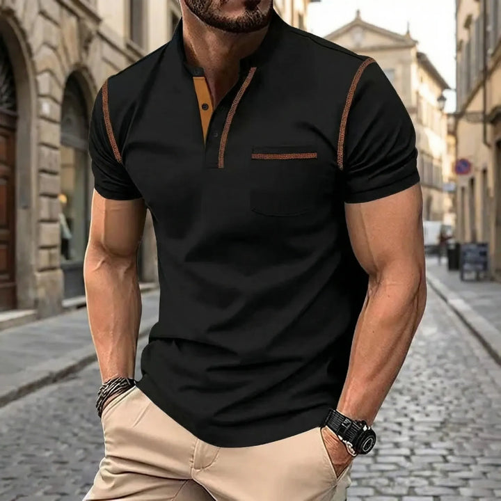 Naxivo - Polo de manga corta con tapeta de botones