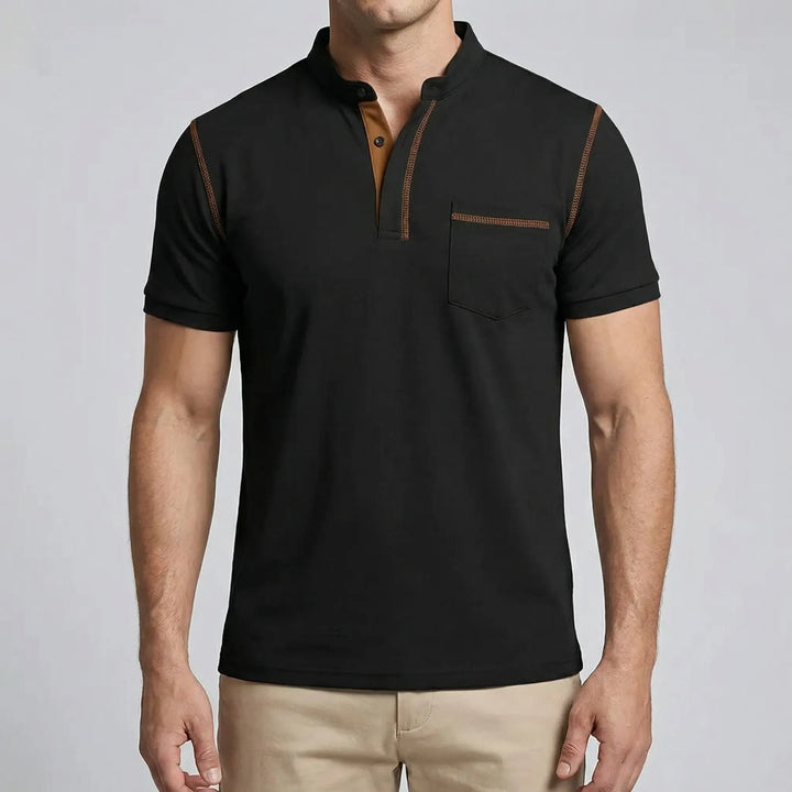 Naxivo - Polo de manga corta con tapeta de botones