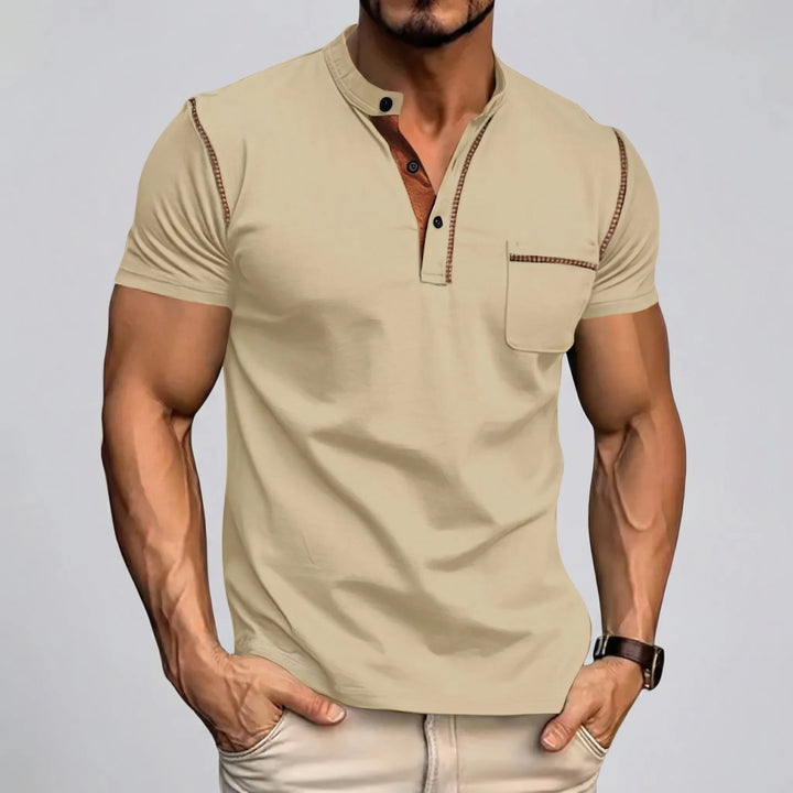 Naxivo - Polo de manga corta con tapeta de botones