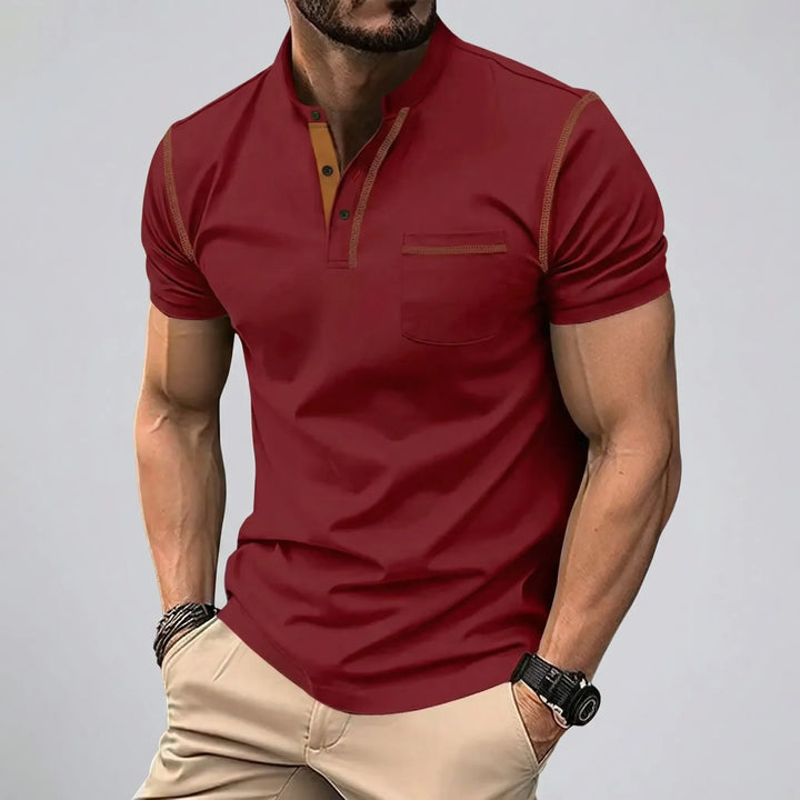 Naxivo - Polo de manga corta con tapeta de botones