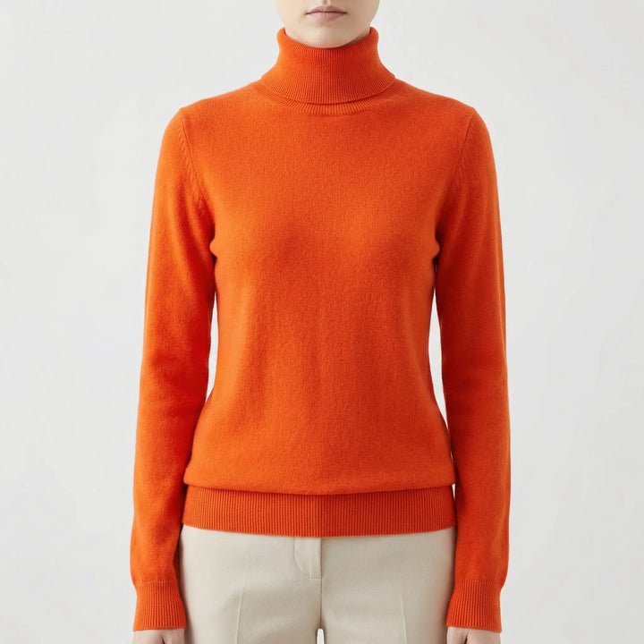 Neckova - Jersey de cuello alto de punto fino de corte ajustado