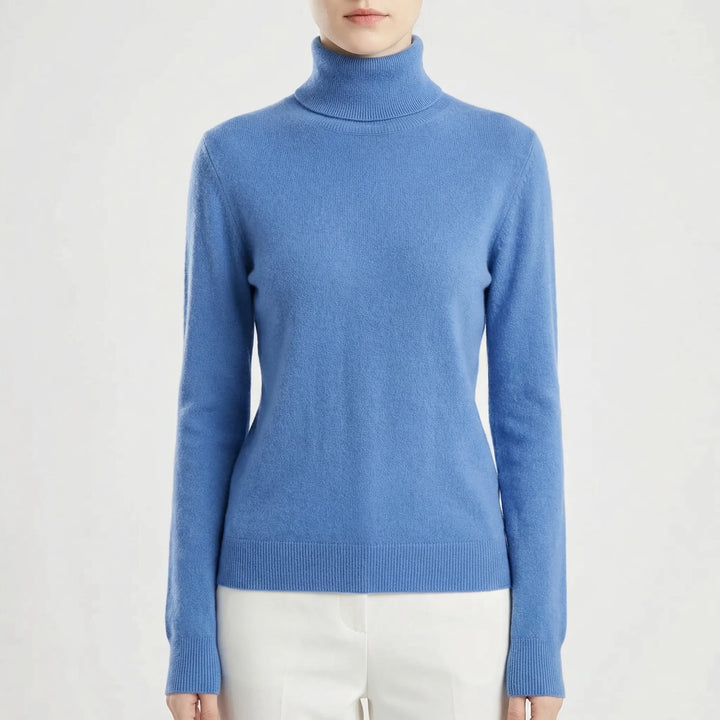 Neckova - Jersey de cuello alto de punto fino de corte ajustado