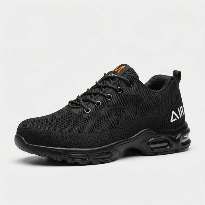 Nexorun - Zapato de seguridad ligero con cordones, color negro.